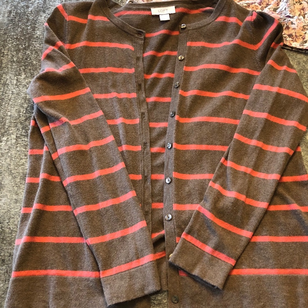 Loft cardigan large brown